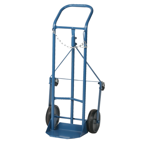 Professional Gas Cylinder Truck CC-1, Mold-on Rubber Wheels, 9" W x 7-1/4" L Base, 250 lbs. Chandler Sales