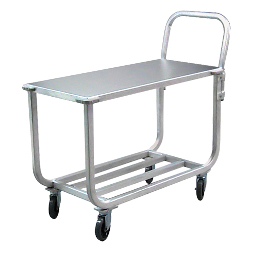 Chariot en aluminium &agrave; plateforme tubulaire, 700 lb Capacit&eacute;, Aluminium, 19" la x 42" ha x 46" p, Bordure vers le bas Chandler Sales