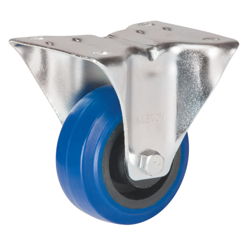 Blue Caster, Rigid, 3" (76 mm), Rubber, 285 lbs. (129 kg.) Chandler Sales