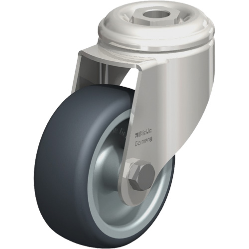 Stainless Steel Thermoplastic Elastomer Caster, Swivel, 3-1/8" (79.5 mm) Dia., 220 lbs. (100 kg.) Capacity Chandler Sales