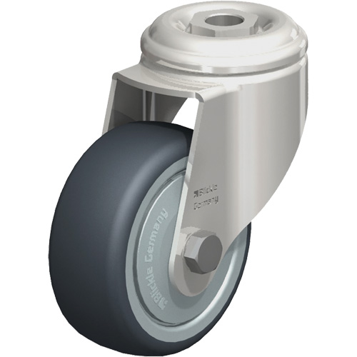 Stainless Steel Thermoplastic Elastomer Caster, Swivel, 3-1/8" (79.5 mm) Dia., 220 lbs. (100 kg.) Capacity Chandler Sales