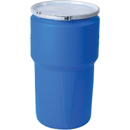 Nestable Polyethylene Drum, 14 US gal (11.7 imp. gal.), Open Top, Blue Chandler Sales