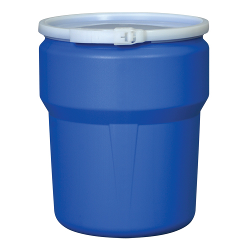 Nestable Polyethylene Drum, 10 US gal (8.33 imp. gal.), Open Top, Blue Chandler Sales