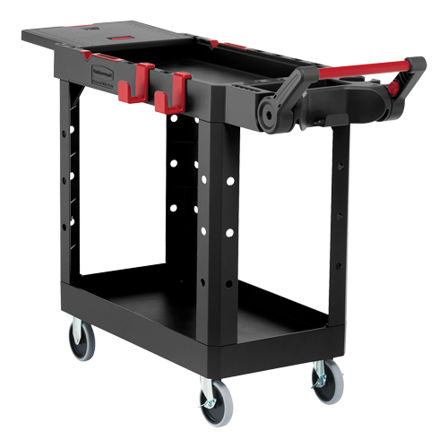 Chariot utilitaire robuste et polyvalent, 2 tiers, 17-3/4" x 36" x 46-1/5", Capacit&eacute; 500 lb Chandler Sales