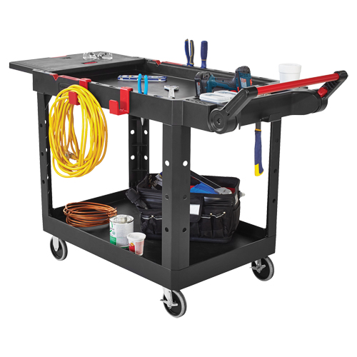 Chariot utilitaire robuste et polyvalent, 2 tiers, 17-3/4" x 36" x 46-1/5", Capacit&eacute; 500 lb Chandler Sales