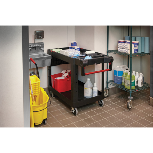 Chariot utilitaire robuste et polyvalent, 2 tiers, 17-3/4" x 36" x 46-1/5", Capacit&eacute; 500 lb Chandler Sales