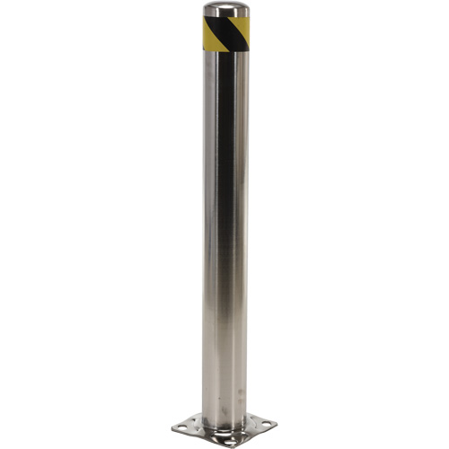 Safety Bollard, Stainless Steel, 42" H x 8" W, Silver Chandler Sales