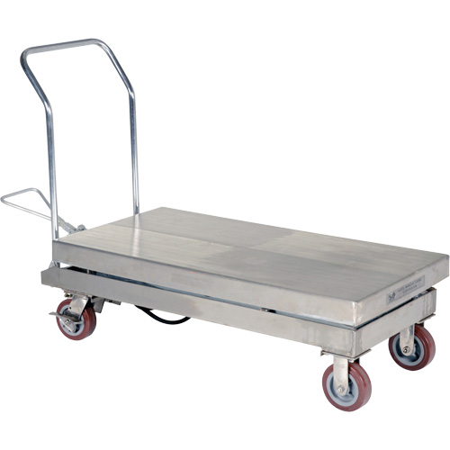 Manual Hydraulic Scissor Lift Table, 47" L x 24" W, Partial Stainless Steel, 2000 lbs. Capacity Chandler Sales