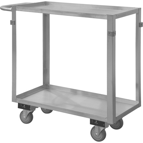 Chariot avec tablettes de calibre industriel, 2 Tiers, 22-1/2" la x 34" h x 42-7/16" p, Capacit&eacute; 600 lb Chandler Sales