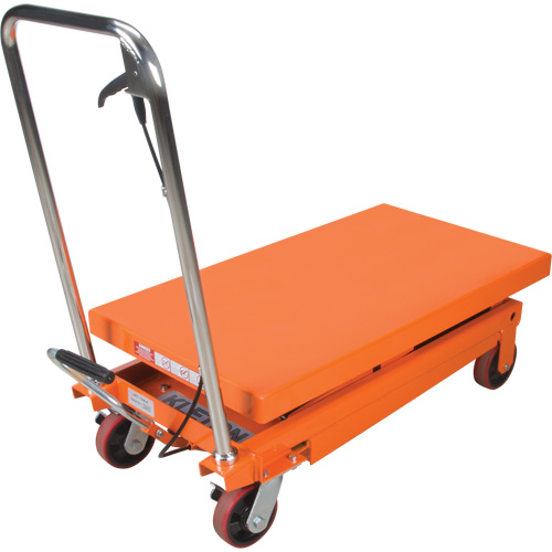 Hydraulic Scissor Lift Table, 35-3/4" L x 19-3/4" W, Steel, 770 lbs. Capacity Chandler Sales