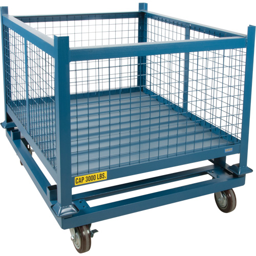 Dolly for Stacking Container, 48.5" W x 40-1/2" D x 10" H, 3000 lbs. Capacity Chandler Sales