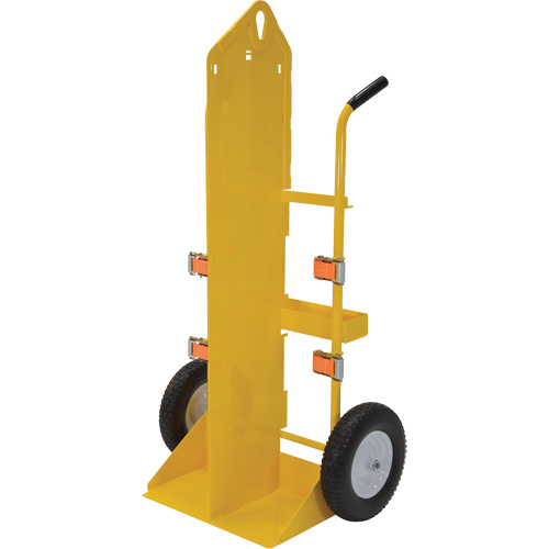 Welding Cylinder Torch Cart, Foam-Filled Wheels, 23-13/16" W x 22-13/16" L Base, 500 lbs. Chandler Sales