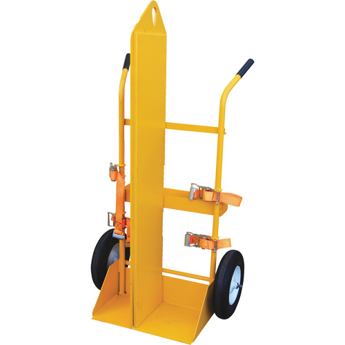 Welding Cylinder Torch Cart, Foam-Filled Wheels, 23-1/8" W x 22-13/16" L Base, 500 lbs. Chandler Sales