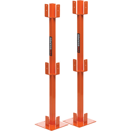 Poteaux temporaires ProGuards pour barri&egrave;re de s&eacute;curit&eacute;, 8" la x 39" h, Orange Chandler Sales