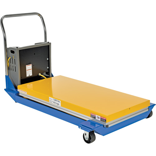DC Powered & Manual Scissor Lift Table, Steel, 48" L x 24" W, 1000 lbs. Capacity Chandler Sales