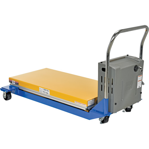 DC Powered & Manual Scissor Lift Table, Steel, 48" L x 24" W, 1000 lbs. Capacity Chandler Sales