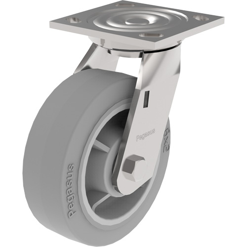 21 Series Medium-Duty Caster, Rigid, 8" (203.2 mm), Thermoplastic Rubber, 600 lbs. (272 kg.) Chandler Sales