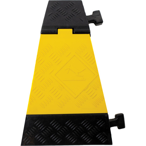 Powerhouse Heavy-Duty Left Turn Cable Protector, 3 Channels, 12" L x 19.75" W x 3" H Chandler Sales