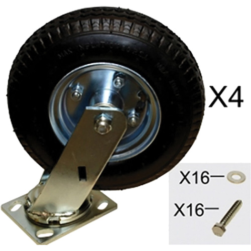 Ensemble de roulettes pneumatiques de rechange pour chariots &agrave; plateforme Chandler Sales