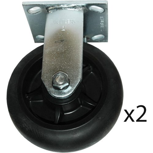 Roulettes fixes pour chariot &agrave; plateforme Chandler Sales