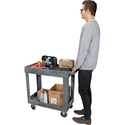 Utility Service Cart, 2 Tiers, 16-1/2" x 32-1/2" x 34-1/2", 550 lbs. Capacity Chandler Sales
