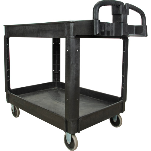 Utility Cart, 2 Tiers, 25-5/8" x 33-1/2" x 43-3/4", 550 lbs. Capacity Chandler Sales