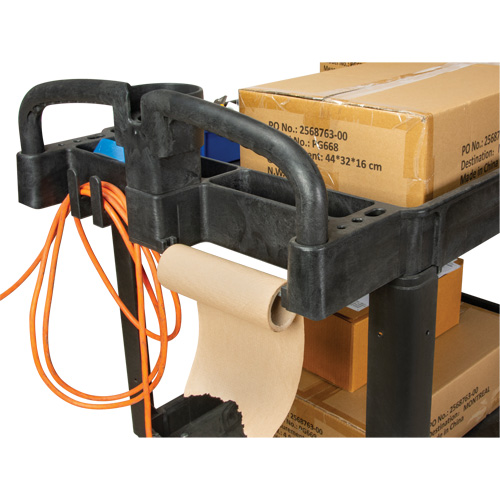 Utility Cart, 2 Tiers, 25-5/8" x 33-1/2" x 43-3/4", 550 lbs. Capacity Chandler Sales