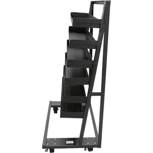 Single-Sided Heavy Duty A-Frame Cart with 6 Lipped Trays, 38" x 25" x 63", 2500 lbs. Capacity Chandler Sales