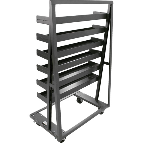 Single-Sided Heavy Duty A-Frame Cart with 6 Lipped Trays, 38" x 25" x 63", 2500 lbs. Capacity Chandler Sales