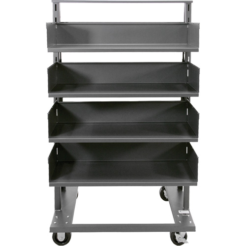 Chariot &agrave; cadre en A robuste &agrave; un c&ocirc;t&eacute; avec 4 grands plateaux, 38" x 25" x 63", Capacit&eacute; 2500 lb Chandler Sales