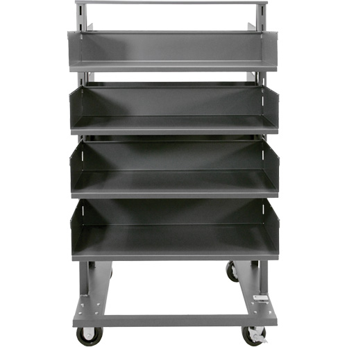 Double-Sided Heavy Duty A-Frame Cart with 8 Large Trays, 38" x 30" x 63", 2500 lbs. Capacity Chandler Sales