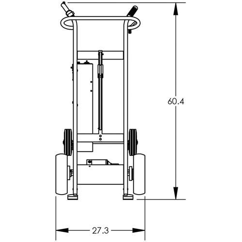 Powered Drum Hand Truck with Pneumatic Wheels Chandler Sales