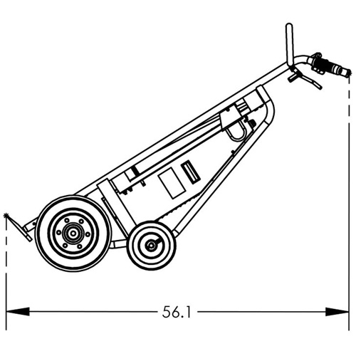Powered Drum Hand Truck with Pneumatic Wheels Chandler Sales