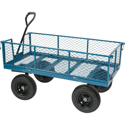 Wagon avec c&ocirc;t&eacute;s rabattables, 24" la x 48" la x Capacit&eacute; 800 lb Chandler Sales
