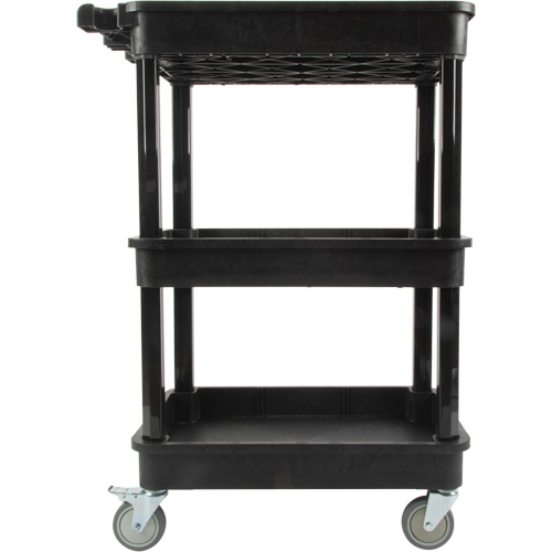 Utility Cart with Deep Lip Shelf, 3 Tiers, 19" x 39-1/2" x 28-1/4", 330 lbs. Capacity Chandler Sales