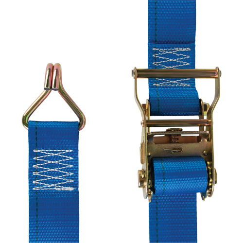 Tendeur d'arrimage utilitaire robuste, Crochet en J, 2" la x 20' lo, Charge d'utilisation 500 lb (227 kg) Chandler Sales