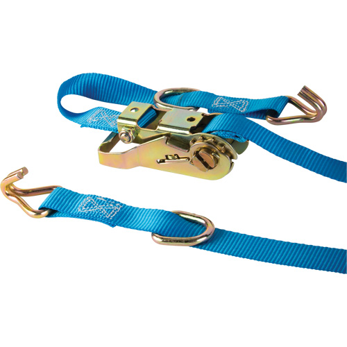 Ratchet Strap, J-Hook, 1" W x 16' L, 835 lbs. (379 kg) WLL Chandler Sales