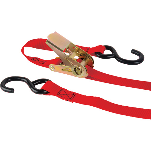 Tendeur d'arrimage &agrave; cliquet, Crochet en S, 1" , 12' , Charge d'utilisation max. 2200 lb (998 kg) Chandler Sales