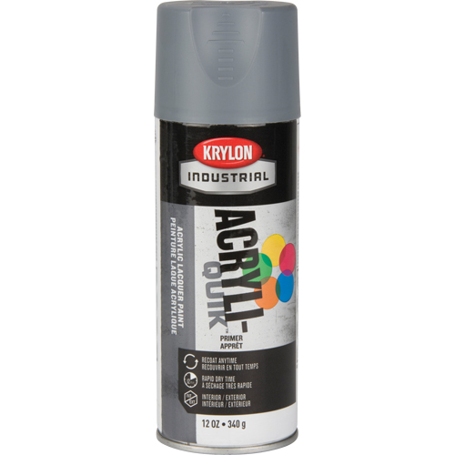 Industrial Acryli-Quik Lacquer, Grey, Very Flat, 12 oz., Aerosol Can Chandler Sales
