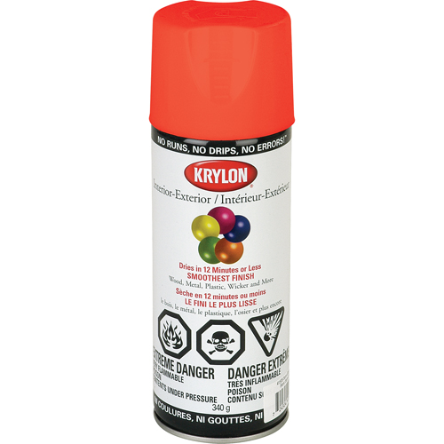Fluorescent Spray Paint, Fluorescent Yellow/Orange, 11 oz., Aerosol Can Chandler Sales
