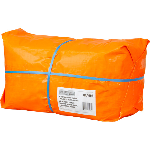 High-Visibility Heavy-Duty Woven Tarp, Polyethylene, Green/Orange, 40' x 60' x 12 mils Chandler Sales