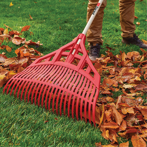 Leaf Rake, 24" Blade, Wood Handle, Plastic Blade Chandler Sales