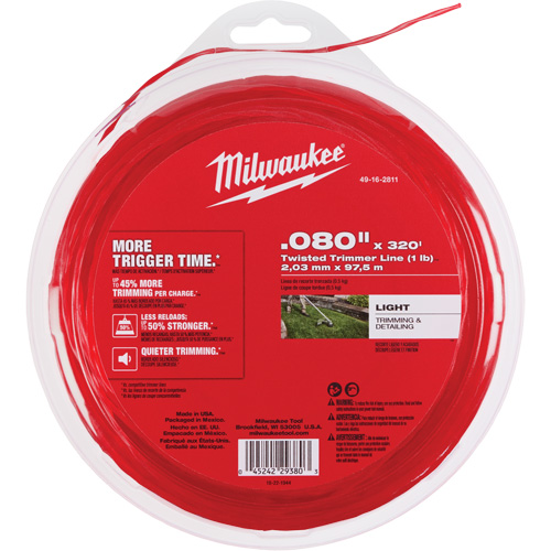 0.080" x 320 (1 lb) Twisted Trimmer Line Chandler Sales