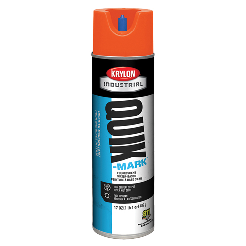 Peinture de marquage industrielle invers&eacute;e &agrave; base d'eau Quik-Mark, 17 oz, Canette a&eacute;rosol Chandler Sales
