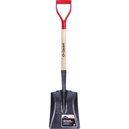 Pro Square Point Shovel, Wood, Tempered Steel Blade, D-Grip Handle, 27-3/4" Long Chandler Sales