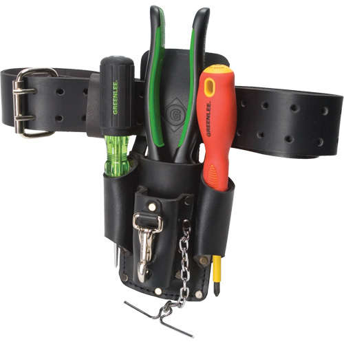 Poche pour ceinture porte-outils, Porte-outil multiple, Cuir, 4 Poches Chandler Sales