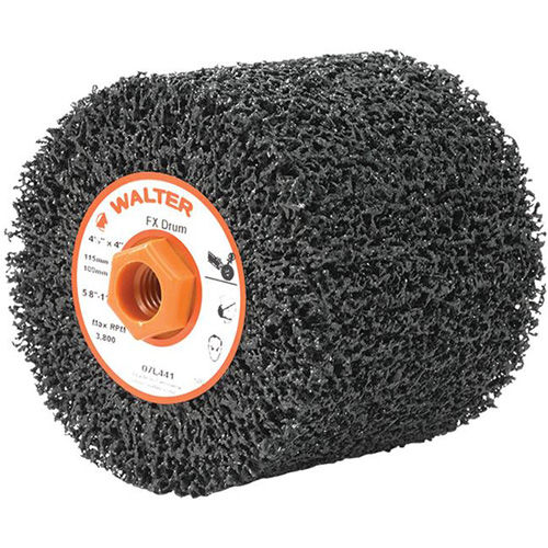 FX Reversible Drum, 4-1/2" Dia., 4" W, 5/8"-11 Arbor, Coarse Grit Chandler Sales