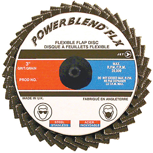 POWERBLEND FLX Roll-on Flap Disc, 2" x Type R, Z40 Grit, Zirconia Alumina Chandler Sales