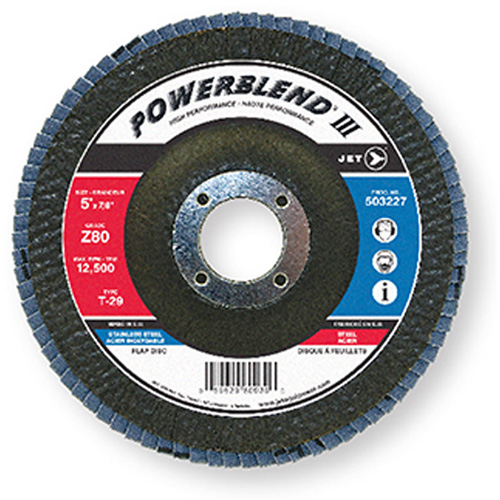PowerBlend Flap Disc, 7" x 7/8", Type 29, Z120 Grit, Zirconia Alumina Chandler Sales