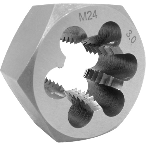 Fraise hexagonale m&eacute;trique, dia. 1", Filet de 10 mm-1, Acier alli&eacute; Chandler Sales